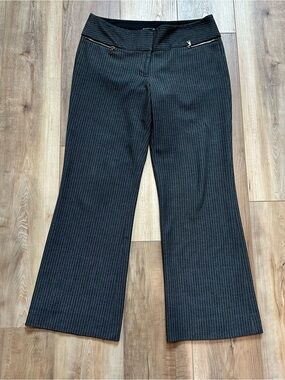 Express Editor dress pants charcoal gray pinstripe 4 reg